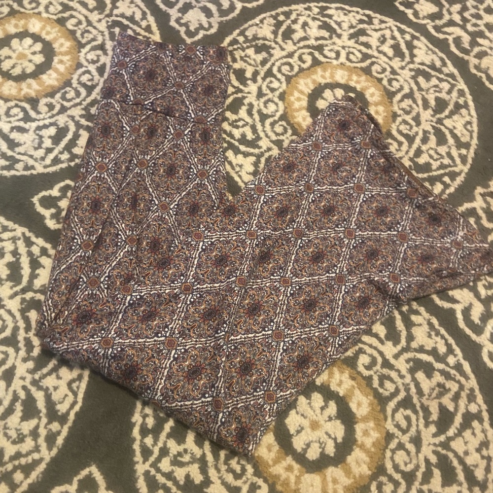 About A Girl La Patterened Wide Leg Sweats